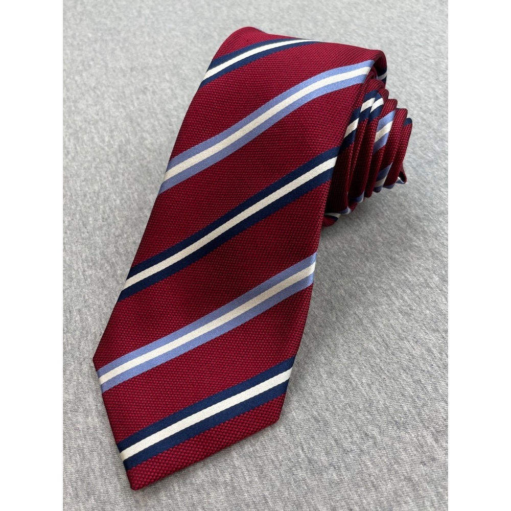 Charles Tyrwhitt Tie‎ Mens Striped 100% Silk 3" Wide  59" Long